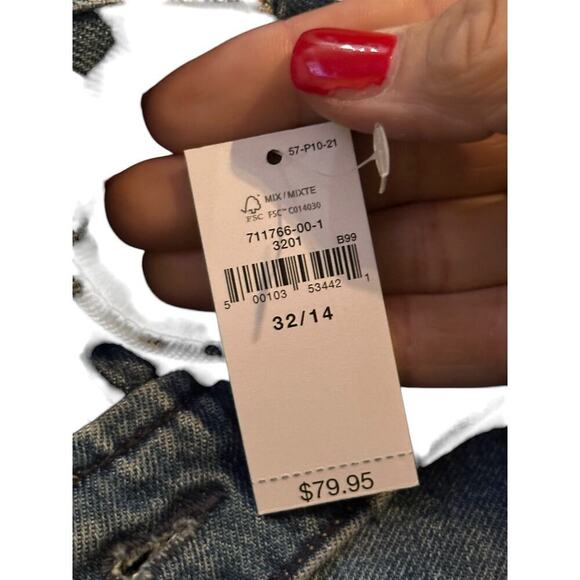 NWT Gap Women's Blue High Rise Indigo Frayed Hem Denim Maxi Skirt Size 14 - Picture 12 of 14